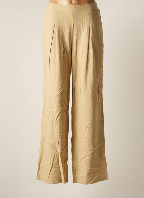Pantalon larg bej VERO MODA femeie