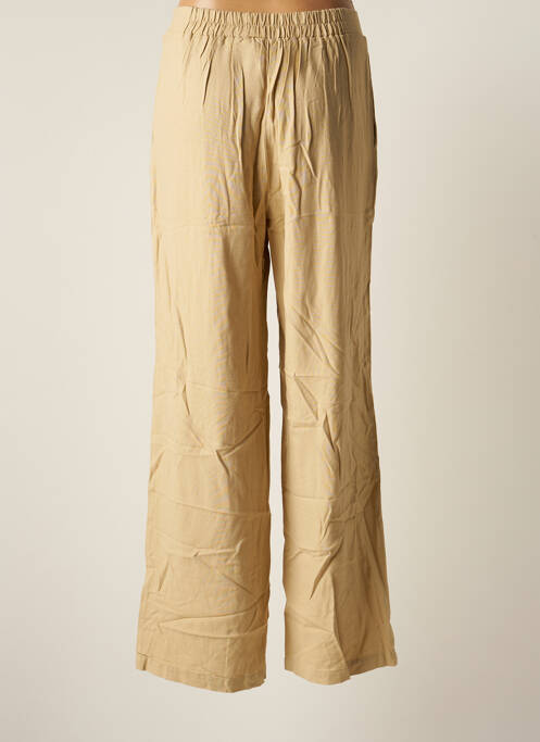 Pantalon larg bej VERO MODA femeie
