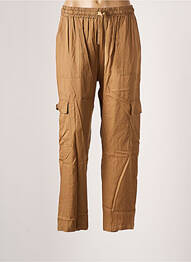Pantalon cargo talie elastică talie înaltă bej PAKO LITTO femme
