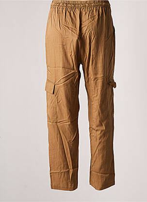 Pantalon cargo talie elastică talie înaltă bej PAKO LITTO femeie