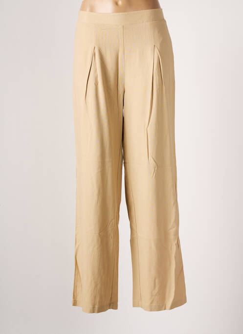 Pantalon larg bej VERO MODA femeie