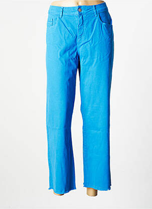 Pantalon 7/8 talie înaltă talie înaltă albastru SIGNE NATURE femme