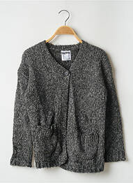 Vestă cu mâneci lungi tricot gros gri CHILLAROUND fille