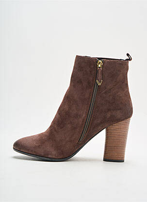 Botine/ghete nubuc toc de 7 la 9 cm maro BRUNO PREMI femeie