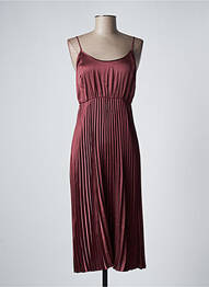 Rochie midi guler rotund bretele subțiri roșu LPB femme