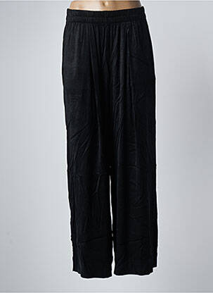Pantalon larg buzunare talie înaltă negru SEE U SOON femeie