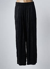 Pantalon larg buzunare talie înaltă negru SEE U SOON femeie