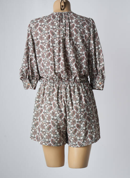 Salopetă scurtă închidere cu nasturi pe față mâneci 3/4 verde SEE U SOON femme