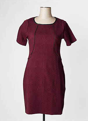 Rochie scurtă mâneci scurte mâneci scurte roșu MALOKA femeie