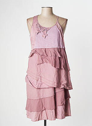 Rochie midi roz MADO ET LES AUTRES femeie