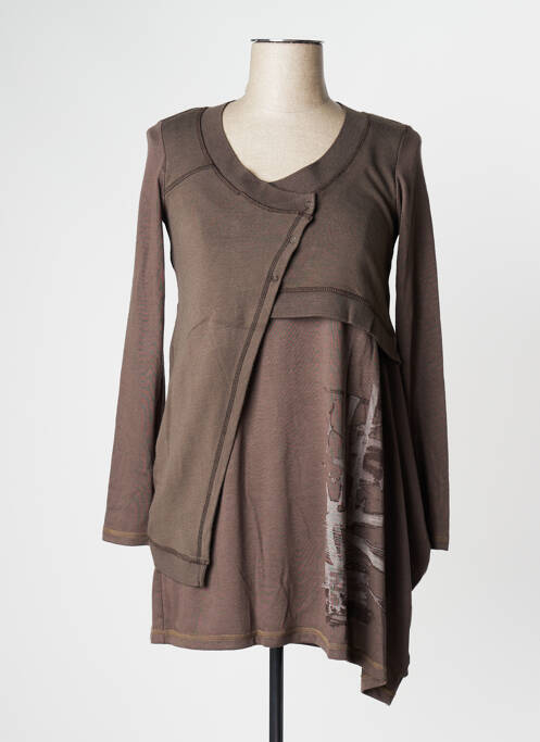 Rochie scurtă maro MADO ET LES AUTRES femeie