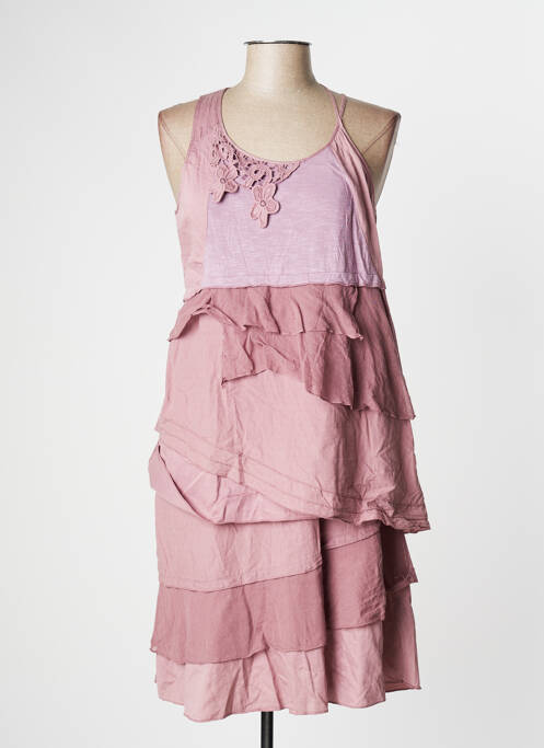 Rochie midi roz MADO ET LES AUTRES femeie