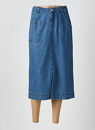 Fustă midi albastru ÉTYMOLOGIE femeie