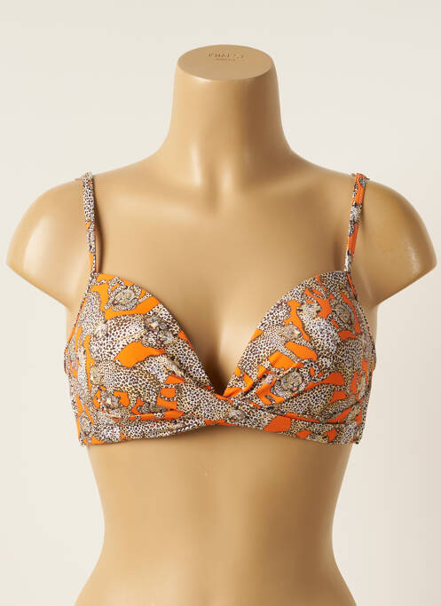 Sutien de costum de baie elasticitate top sutien modelat bej KIWI femme