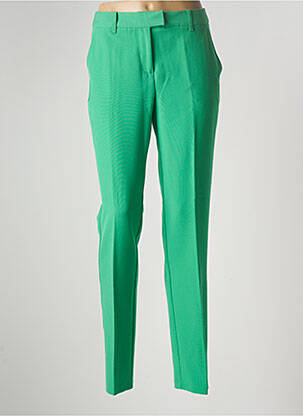 Pantalon slim țesătură poplin mărime normală verde BRANDTEX femeie