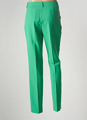 Pantalon slim țesătură poplin mărime normală verde BRANDTEX femeie