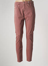 Pantalon slim țesătură poplin mărime normală maro KANOPE femme