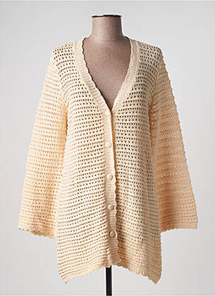 Vestă cu mâneci lungi bej FEELHOO femeie