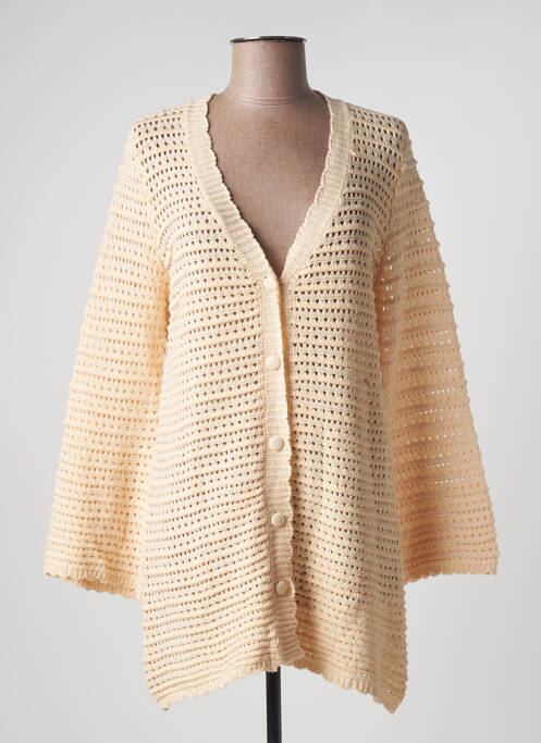 Vestă cu mâneci lungi bej FEELHOO femeie