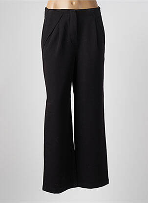Pantalon larg țesătură poplin mărime normală negru Y.A.S femeie