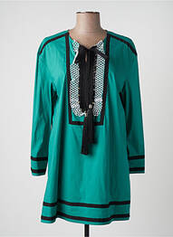 Tunică mâneci lungi guler rotund verde CAVALLI femeie