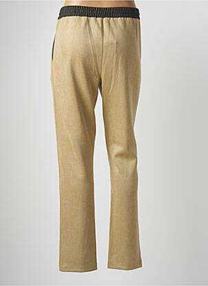 Pantalon drept elasticitate talie înaltă bej TRICOT CHIC femeie