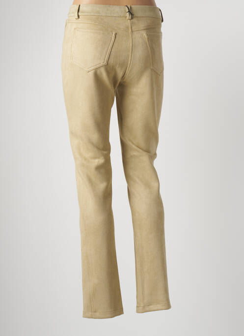 Pantalon slim bej TRICOT CHIC femeie