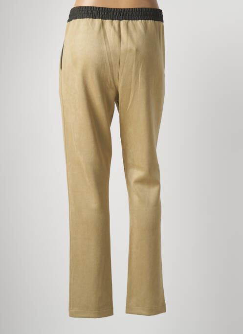 Pantalon drept bej TRICOT CHIC femeie