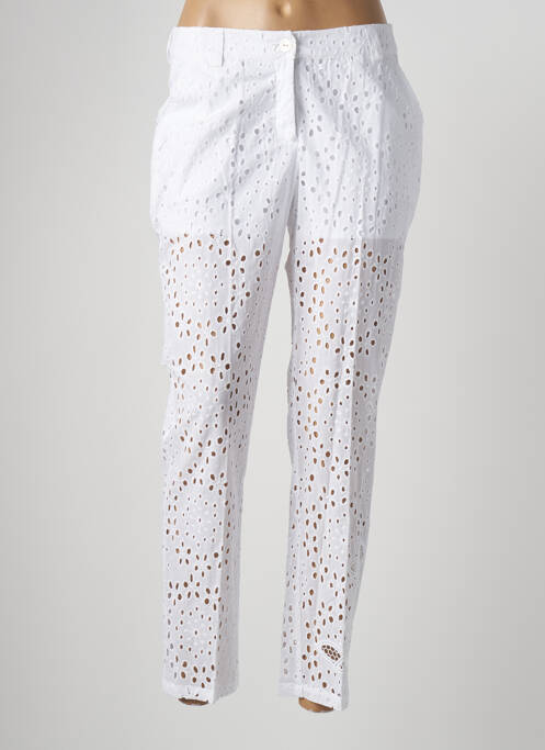 Pantalon 7/8 alb TRICOT CHIC femeie