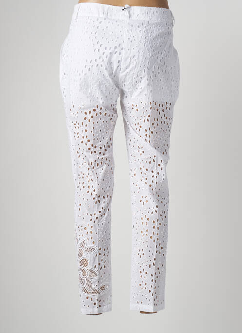 Pantalon 7/8 alb TRICOT CHIC femeie