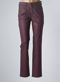 Pantalon slim țesătură acoperită mărime normală roșu ASCARI femme