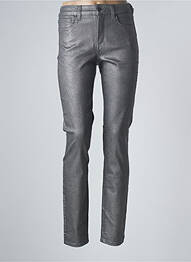 Pantalon slim țesătură acoperită talie înaltă gri NYDJ femme