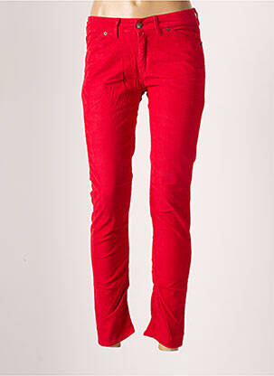 Pantalon slim roșu REIKO femeie