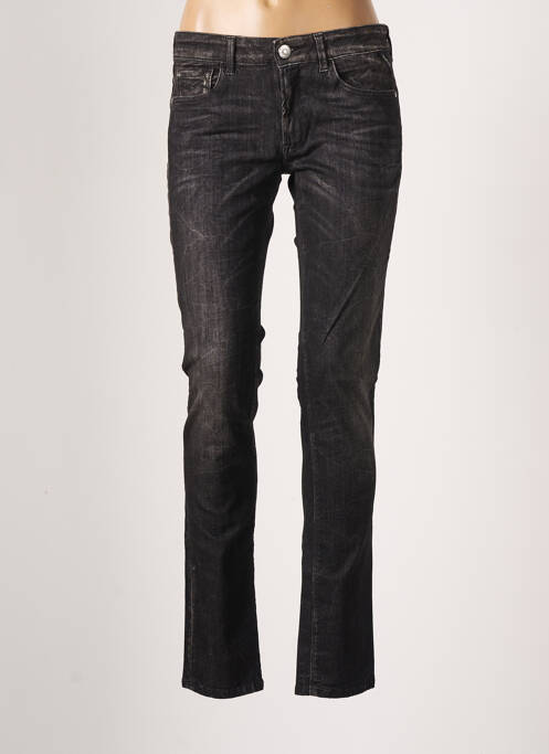 Blugi cu croială slim negru REPLAY femeie