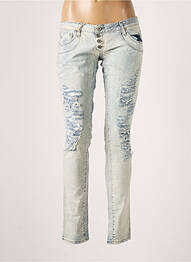 Blugi cu croială slim subțire mărime normală albastru PLEASE femeie