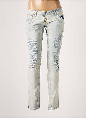 Blugi cu croială slim albastru PLEASE femeie