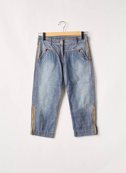 Pantalon trei sferturi albastru CHIPIE fată