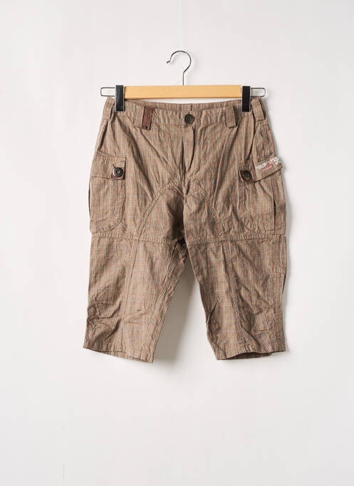 Pantalon trei sferturi maro IKKS fată