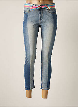 Blugi cu croială slim albastru TEDDY SMITH femeie