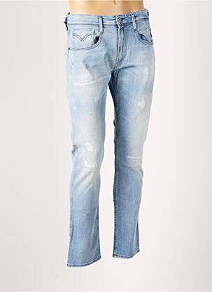 Blugi cu croială slim albastru REPLAY bărbat