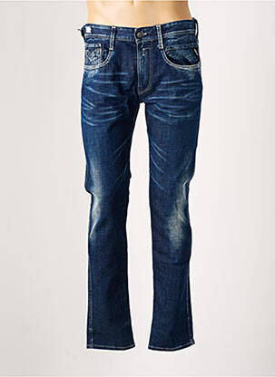 Blugi cu croială slim albastru REPLAY bărbat