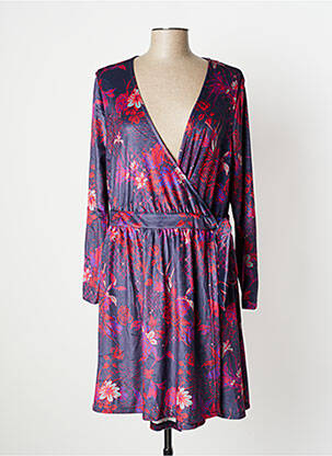 Rochie midi imprimeu floral mâneci lungi violet LA FIANCEE DU MEKONG femeie