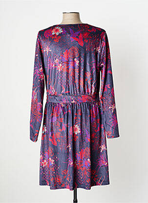 Rochie midi imprimeu floral mâneci lungi violet LA FIANCEE DU MEKONG femeie