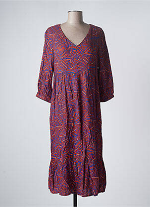 Rochie midi mâneci 3/4 mâneci 3/4 maro LA FIANCEE DU MEKONG femeie
