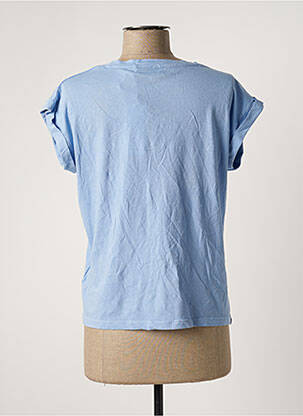 Tricou croială dreaptă mâneci scurte albastru JANE BLUE femeie