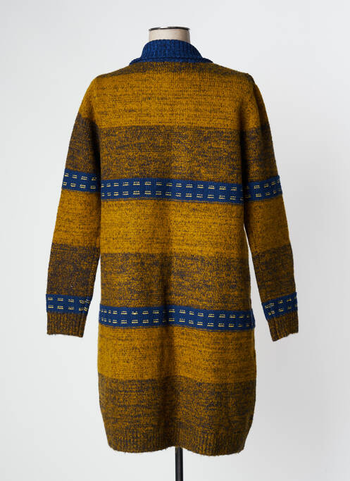 Vestă cu mâneci lungi guler șal maro DESIGUAL femme