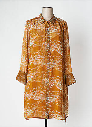 Rochie midi maro ICHI femeie