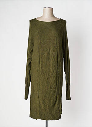 Rochie pulover croială dreaptă mâneci lungi verde SMASH! femeie