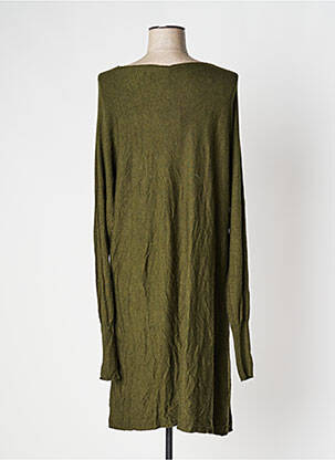 Rochie pulover croială dreaptă mâneci lungi verde SMASH! femeie