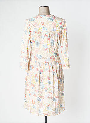 Rochie midi mâneci 3/4 mâneci 3/4 bej PAKO LITTO femeie